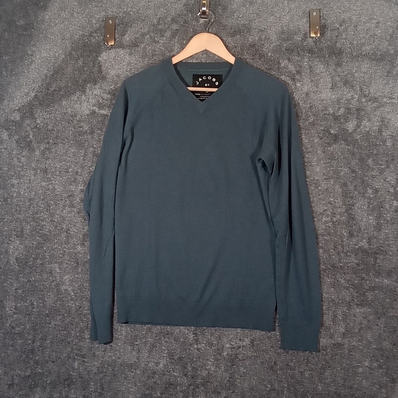 Marc Jacobs Cashmere Mens Long Sleeve V Neck Blue Size Small - Picture 1 of 8